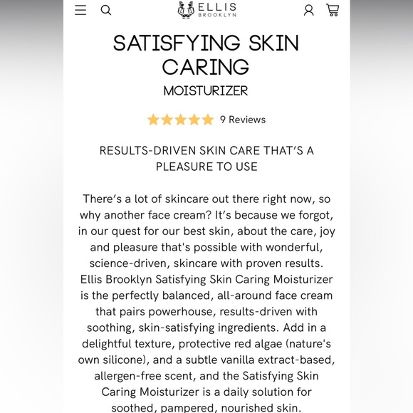 Never Opened Ellis Brooklyn Satisfying Skin Care Moisturizer - Picture 3 of 7
